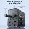 อะแดปเตอร์แปลงไฟสำหรับเดินทาง Toocki Universal Travel Adapter GaN 30W พร้อมพอร์ต USB-C 2 ช่อง และพอร์ต USB 1 ช่อง อะแดปเตอร์แปลง