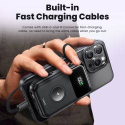 Toocki PowerBank 10000mAh Portable PD 22.5W Fast Charge Power Bank for iPhone 16 15 14 13 12 Apple Watch Mobile External Battery