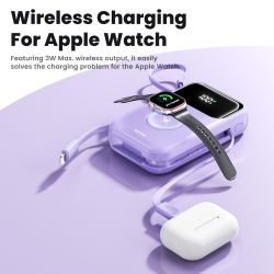 Toocki PowerBank 10000mAh Portable PD 22.5W Fast Charge Power Bank for iPhone 16 15 14 13 12 Apple Watch Mobile External Battery