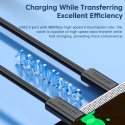 Cáp USB C Toocki 1M 100W 5A Type C sang Type C sạc nhanh, dây truyền dữ liệu cho iPhone 17 16 15, Samsung S25 S24, Xiaomi Redmi,