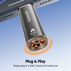 Bật lửa mini Toocki USB C kèm dây đeo, thổi để đánh lửa, an toàn, không ngọn lửa, chống gió, dây vonfram, dùng cho chuyến bay và