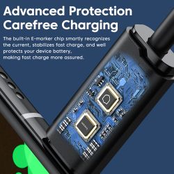 Cáp USB C Toocki 1M 100W 5A Type C sang Type C sạc nhanh, dây truyền dữ liệu cho iPhone 17 16 15, Samsung S25 S24, Xiaomi Redmi,