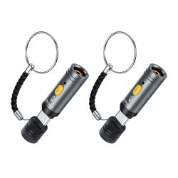 Bật lửa mini Toocki USB C kèm dây đeo, thổi để đánh lửa, an toàn, không ngọn lửa, chống gió, dây vonfram, dùng cho chuyến bay và