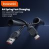 สายชาร์จเร็ว Toocki Type C to Type C 100W 5A พร้อมสปริง สำหรับ iPhone 16 15 Samsung S23 แล็ปท็อป Xiaomi 12 Realme