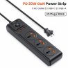 ปลั๊กพ่วง Toocki C35 พร้อมสายดินยาว 2 เมตร ช่องเสียบไฟ AC 3 ช่อง พอร์ต USB-C 2 ช่อง และพอร์ต USB-A 2 ช่อง พร้อมระบบชาร์จเร็ว PD 