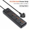 ปลั๊กพ่วง Toocki C35 พร้อมสายดินยาว 2 เมตร ช่องเสียบไฟ AC 3 ช่อง พอร์ต USB-C 2 ช่อง และพอร์ต USB-A 2 ช่อง พร้อมระบบชาร์จเร็ว PD 