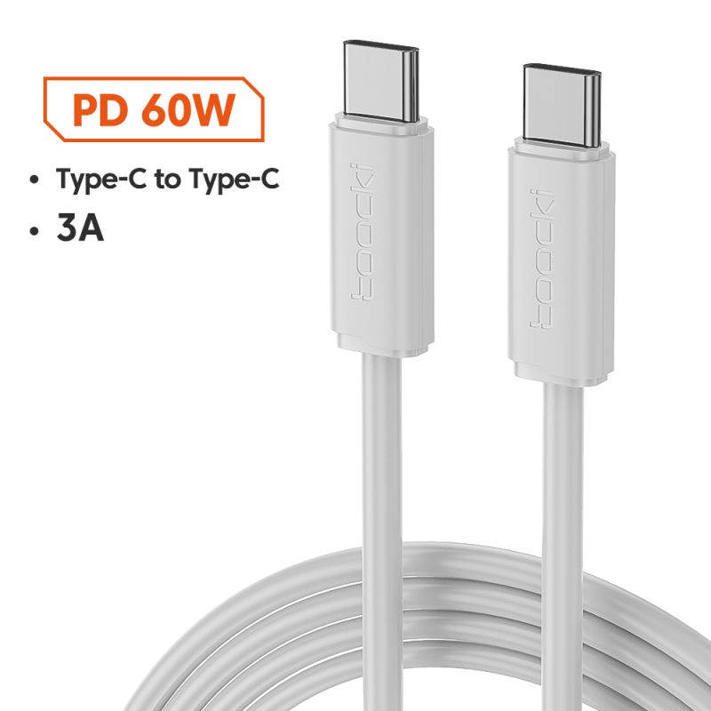 Kabel Toocki 1M 100W USB C 5A typu C do szybkiego ładowania typu C, przewód danych do iPhone'a 17 16 15, Samsunga S25 S24, Xiaom