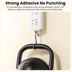Toocki 1/3PCS Giá đỡ ổ cắm điện treo tường, giá đỡ ổ cắm điện tự dính, giá đựng dây cáp để bàn