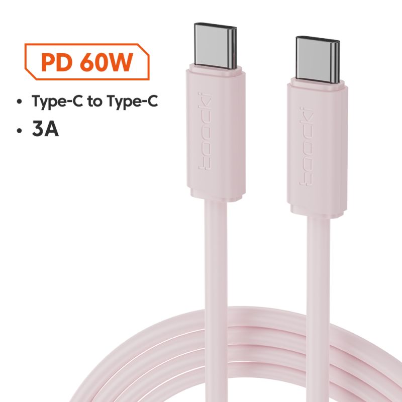 Kabel Toocki 1M 100W USB C 5A typu C do szybkiego ładowania typu C, przewód danych do iPhone'a 17 16 15, Samsunga S25 S24, Xiaom