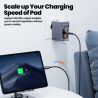 Câble USB-C vers USB-C Toocki 100 W avec éclairage RGB pour ordinateur portable, iPhone 15, Samsung S24/S23, Xiaomi et Realme : 