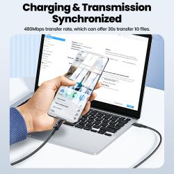 Câble USB-C vers USB-C Toocki 100 W avec éclairage RGB pour ordinateur portable, iPhone 15, Samsung S24/S23, Xiaomi et Realme : 