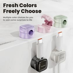 Bộ kẹp dây cáp từ tính Toocki LX06 (6/12 chiếc) dùng cho dây cáp điện thoại, ổ cắm điện, bàn phím, tai nghe, cuộn dây cáp từ tín