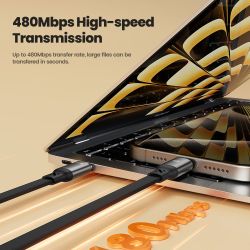 Висувний кабель Toocki типу C 100 Вт із USB-C, що швидко заряджається, для iPhone 16 15 Pro Max, Samsung S24 S23, Xiaomi Macbook