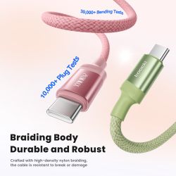 Toocki Dual-Color 240W USB C Cable PD3.1 QC4.0 Fast Charge for Macbook iPhone 17 16 Samsung Xiaomi Honor Ultra Fast Type C Cable