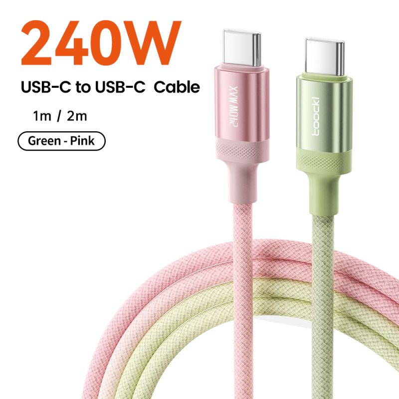 Toocki Dual-Color 240W USB C Cable PD3.1 QC4.0 Fast Charge for Macbook iPhone 17 16 Samsung Xiaomi Honor Ultra Fast Type C Cable
