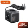 Toocki C28 Power Strip 4AC Outlet 2 Type C 1 USB Port With 1.5m Extension Cable Ground Plug Fuse GaN 33W Fast Charging Socket