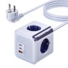 Toocki C28 Power Strip 4AC Outlet 2 Type C 1 USB Port With 1.5m Extension Cable Ground Plug Fuse GaN 33W Fast Charging Socket