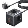 Toocki C28 Steckdosenleiste mit 4 AC-Steckdosen, 2 Typ-C-Anschlüssen, 1 USB-Anschluss, 1,5 m Verlängerungskabel, Schutzkontaktst