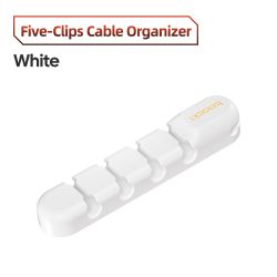 Toocki Cable Organizer Clips Silicone Wire Winder Manegement Self Adhesive Clips for Charging Cable Mouse Keyboard Earphones