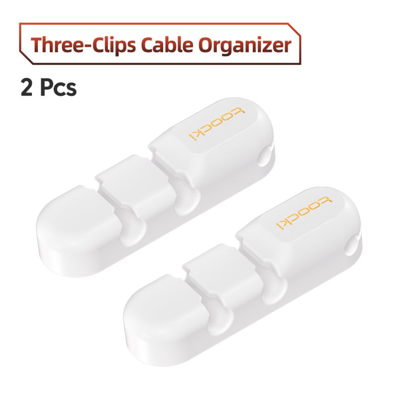 Toocki Cable Organizer Clips Silicone Wire Winder Manegement Self Adhesive Clips for Charging Cable Mouse Keyboard Earphones
