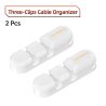 Toocki Cable Organizer Clips Silicone Wire Winder Manegement Self Adhesive Clips for Charging Cable Mouse Keyboard Earphones
