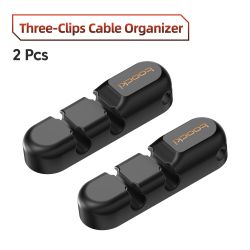 Toocki Cable Organizer Clips Silicone Wire Winder Manegement Self Adhesive Clips for Charging Cable Mouse Keyboard Earphones