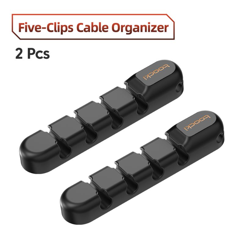 Toocki Cable Organizer Clips Silicone Wire Winder Manegement Self Adhesive Clips for Charging Cable Mouse Keyboard Earphones
