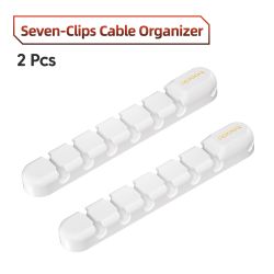 Toocki Cable Organizer Clips Silicone Wire Winder Manegement Self Adhesive Clips for Charging Cable Mouse Keyboard Earphones