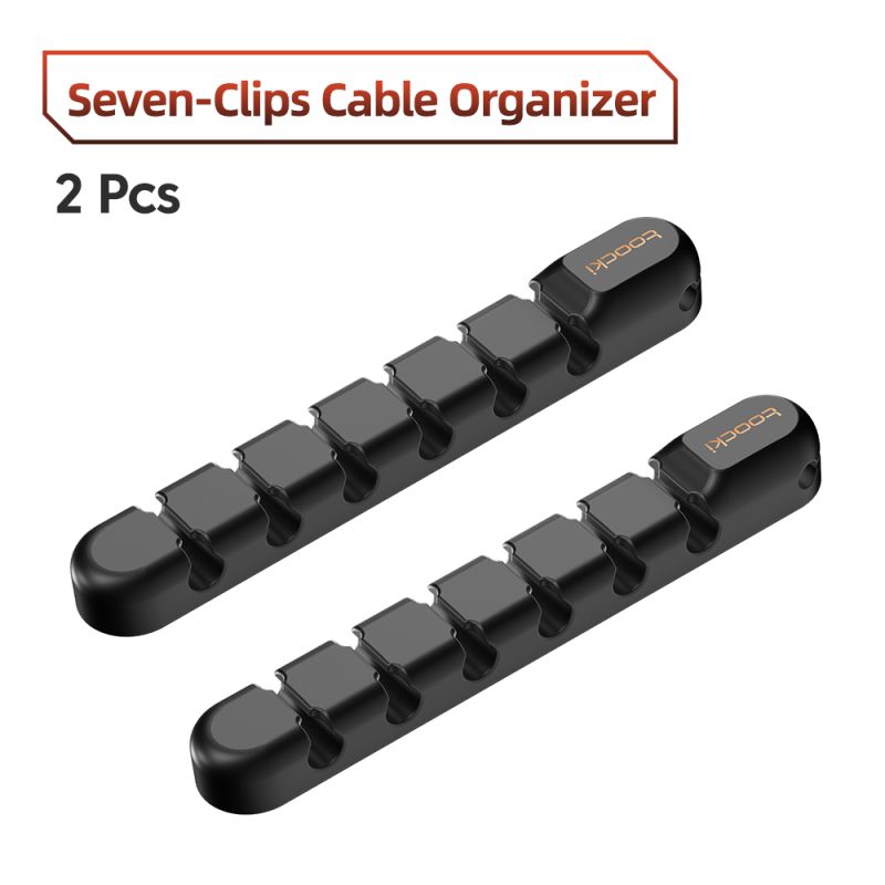 Toocki Cable Organizer Clips Silicone Wire Winder Manegement Self Adhesive Clips for Charging Cable Mouse Keyboard Earphones
