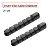 Toocki Cable Organizer Clips Silicone Wire Winder Manegement Self Adhesive Clips for Charging Cable Mouse Keyboard Earphones