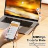 Cáp USB Type C 90 độ Toocki dành cho Samsung S21 S20 S10 Xiaomi POCO Realme iPad, dây cáp dữ liệu 3A sạc nhanh USB C dành cho ga