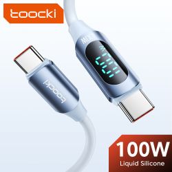 Силіконовий кабель Toocki USB Type-C до USB C PD 100 Вт для швидкої зарядки для Macbook Samsung Huawei Xiaomi Type-C до Type-C к