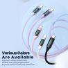 Силіконовий кабель Toocki USB Type-C до USB C PD 100 Вт для швидкої зарядки для Macbook Samsung Huawei Xiaomi Type-C до Type-C к