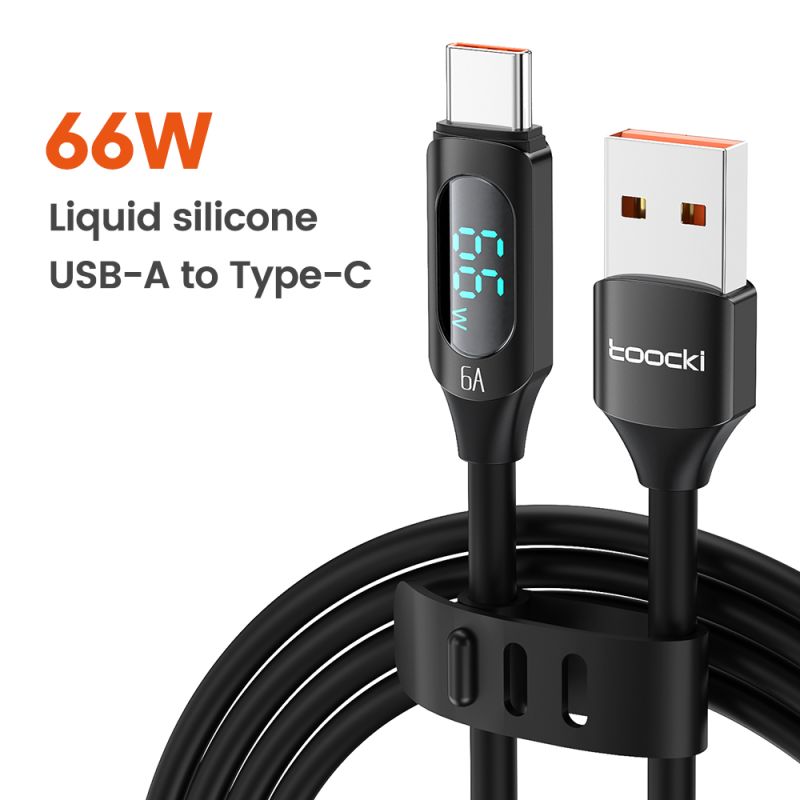 Силіконовий кабель Toocki USB Type-C до USB C PD 100 Вт для швидкої зарядки для Macbook Samsung Huawei Xiaomi Type-C до Type-C к