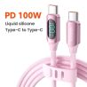 Силіконовий кабель Toocki USB Type-C до USB C PD 100 Вт для швидкої зарядки для Macbook Samsung Huawei Xiaomi Type-C до Type-C к