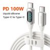 Силіконовий кабель Toocki USB Type-C до USB C PD 100 Вт для швидкої зарядки для Macbook Samsung Huawei Xiaomi Type-C до Type-C к