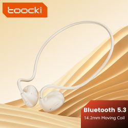 Tai nghe dẫn truyền khí Toocki Bluetooth 5.3, tai nghe thể thao móc tai, điều khiển cảm ứng, tích hợp micro, điều chỉnh âm lượng