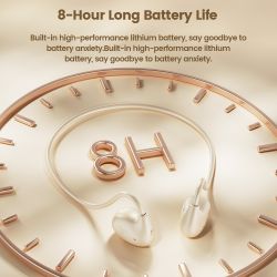 Tai nghe dẫn truyền khí Toocki Bluetooth 5.3, tai nghe thể thao móc tai, điều khiển cảm ứng, tích hợp micro, điều chỉnh âm lượng