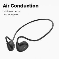 Tai nghe dẫn truyền khí Toocki Bluetooth 5.3, tai nghe thể thao móc tai, điều khiển cảm ứng, tích hợp micro, điều chỉnh âm lượng