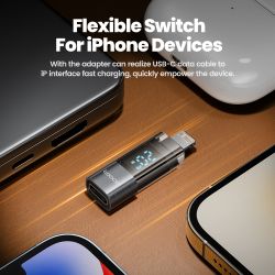 Bộ chuyển đổi Toocki USB C sang Lightning OTG, đầu nối hiển thị kỹ thuật số, cáp sạc nhanh PD 20W OTG dành cho iPhone 14 13 12 1