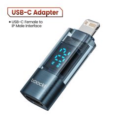 Bộ chuyển đổi Toocki USB C sang Lightning OTG, đầu nối hiển thị kỹ thuật số, cáp sạc nhanh PD 20W OTG dành cho iPhone 14 13 12 1
