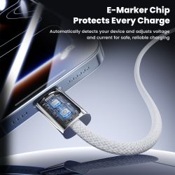 Bộ 3 cáp USB C sang USB C Toocki PD 60W/100W/240W sạc nhanh Type C cho Macbook iPhone Samsung Xiaomi OPPO Vivo
