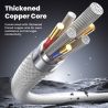 Bộ 3 cáp USB C sang USB C Toocki PD 60W/100W/240W sạc nhanh Type C cho Macbook iPhone Samsung Xiaomi OPPO Vivo