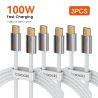 Bộ 3 cáp USB C sang USB C Toocki PD 60W/100W/240W sạc nhanh Type C cho Macbook iPhone Samsung Xiaomi OPPO Vivo