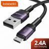 Cáp Micro USB Toocki 2.4A sạc nhanh, dây dữ liệu Micro USB cho Samsung S6 S7 Redmi Note 4, tai nghe, iPad.