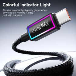 Toocki 240W 5A USB C 케이블 PD3.1 QC4.0 RGB 조명 고속 충전 케이블 (노트북, 아이폰 17 16, 삼성, 샤오미 호환)
