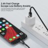 Cáp Micro USB Toocki 2.4A sạc nhanh, dây dữ liệu Micro USB cho Samsung S6 S7 Redmi Note 4, tai nghe, iPad.