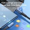Кабель Toocki USB C до USB Type-C, 90 градусів, 100 Вт, швидкий зарядний пристрій, для Macbook iPhone 15, Samsung Xiaomi Huawei 