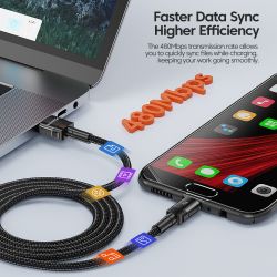 Cáp Micro USB Toocki 2.4A sạc nhanh, dây dữ liệu Micro USB cho Samsung S6 S7 Redmi Note 4, tai nghe, iPad.