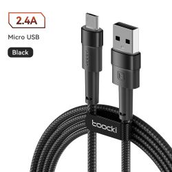 Cáp Micro USB Toocki cho Xiaomi 11 Redmi 4X Note 5a Sạc nhanh 2m Cáp dữ liệu Micro USB cho Samsung S6 S7 Sạc Micro